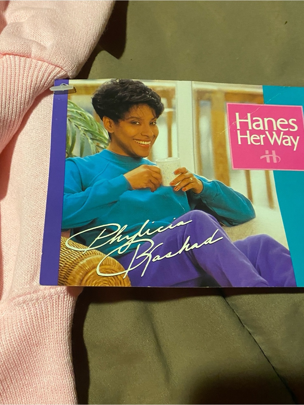 Hanes womens NOS old stock pink raglan sweatshirt XL new 1992 USA crewneck - Picture 2 of 6